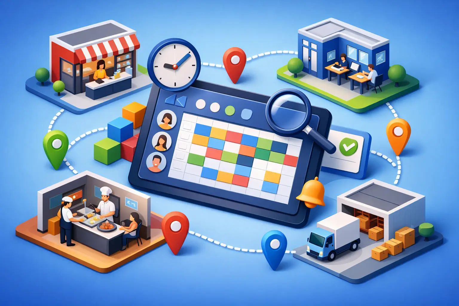 Shift Scheduling for Multiple Locations That Scales